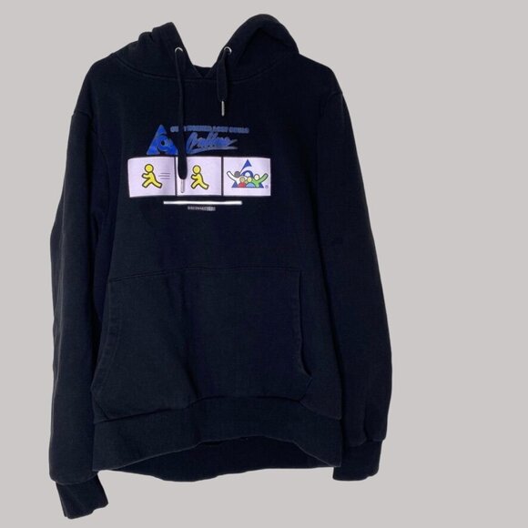 LA Dreamz Hoodie Mens Size XXL‎ Black Pullover AOL Graphic Overworked Souls Geek - Picture 6 of 11